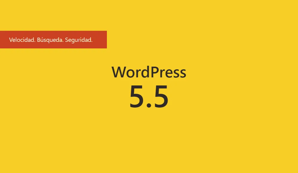Pantalla de bienvenida de WordPress 5.5
